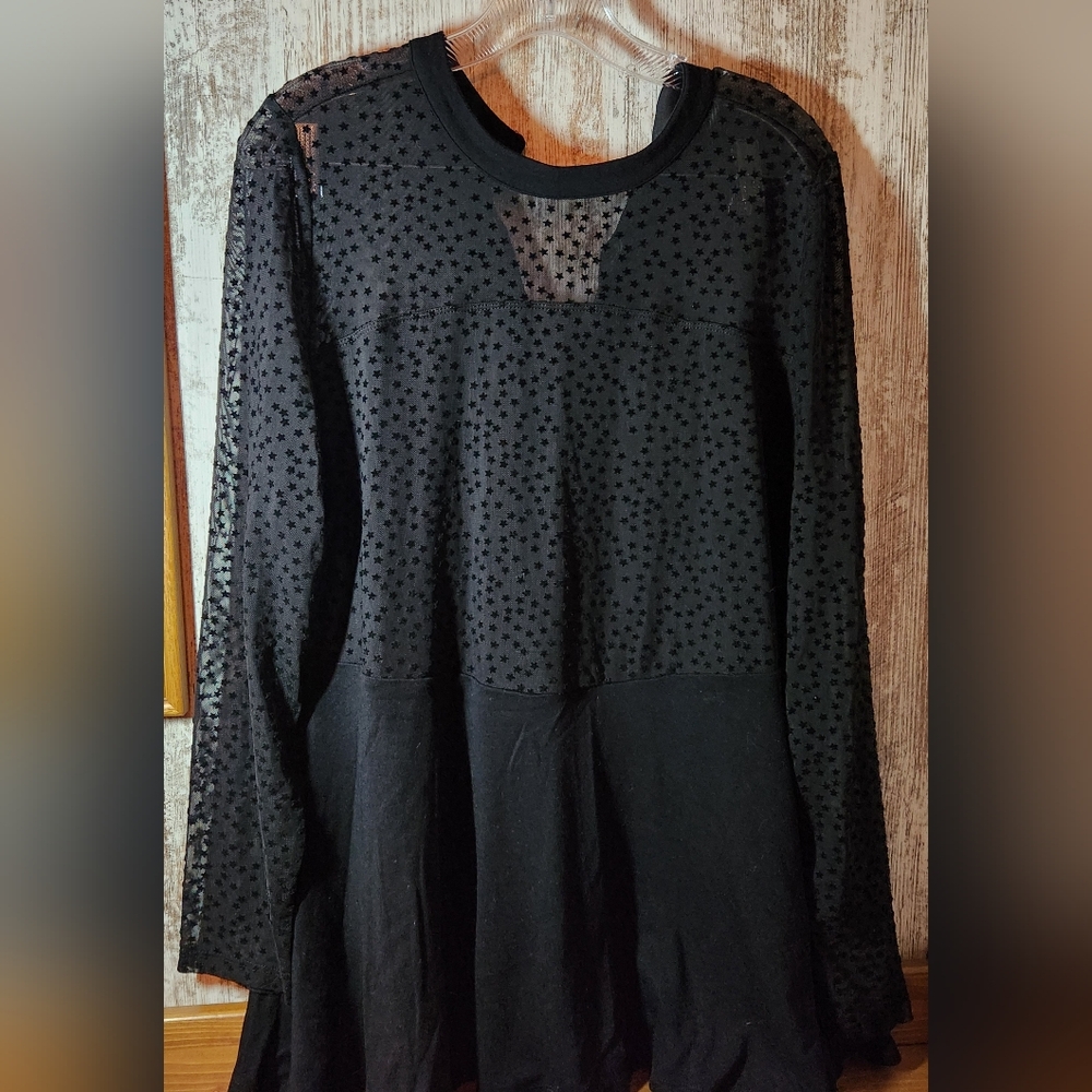 Torrid Black Star Pattern Blouse - image 1